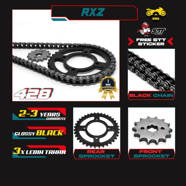 BLACK SET 428 - RXZ / LAGENDA 110 / 105 / SRL 110