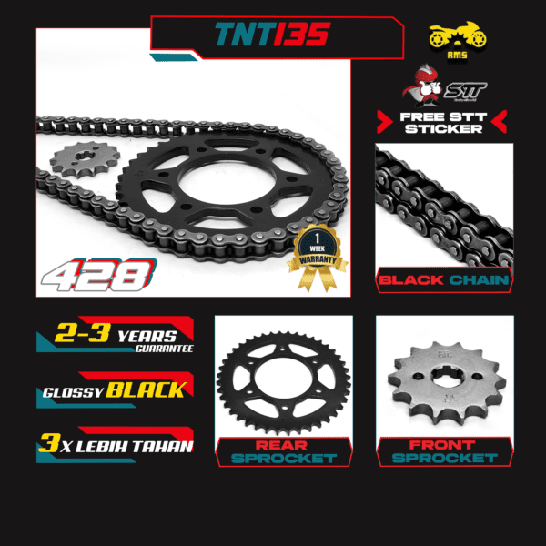 BLACK SET 428 - TNT135 [BENELLI] / SMSPORT110R [SYM]