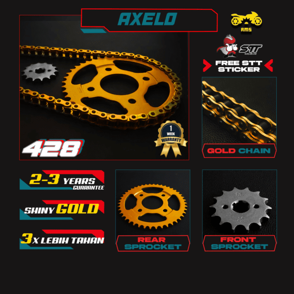 GOLD SET 428 - AXELO / SMASH115 [SUZUKI]