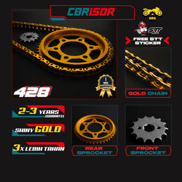 GOLD SET 428 -  CBR150R [HONDA]