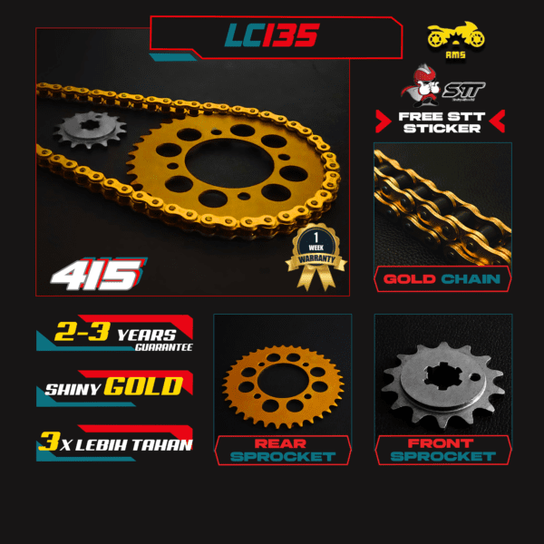 GOLD SET 415 - LC135 V1-8 / LC135 ES [YAMAHA]
