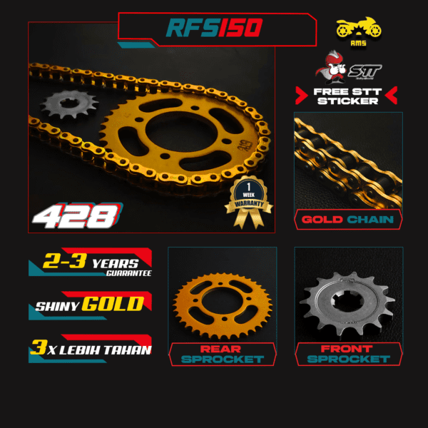 GOLD SET 428 - RFS150 / R18I [BENELLI]
