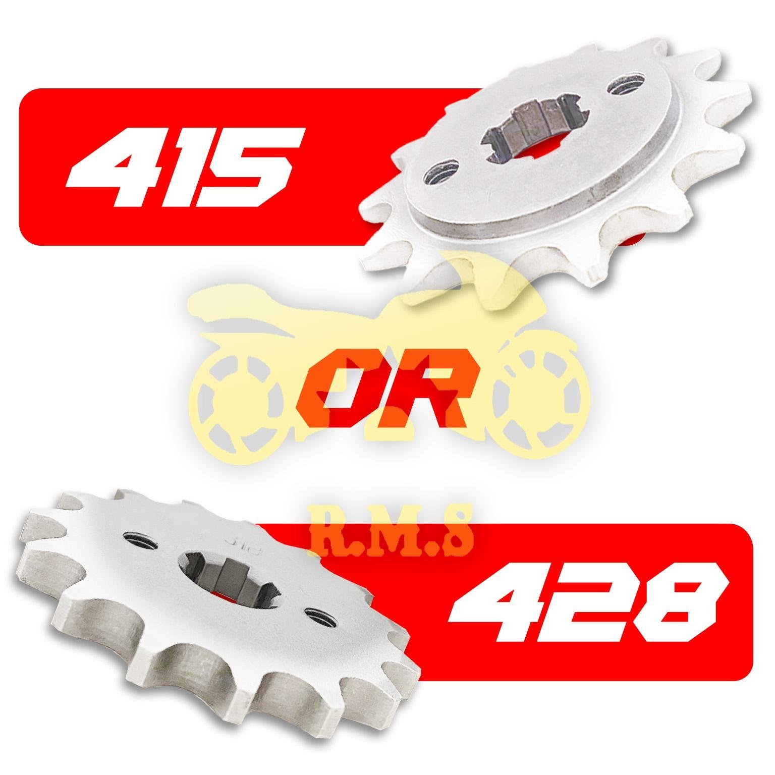 415 PENUH / 428 SPOKET RXZ LAGENDA105 LAGENDA 110 SRL LC135 Y100 Y110 Y125Z/R Y110 SPOCKET DEPAN , BELAKANG WARNA HITAM RATIO MOTOR MOTORSIKAL SPROCKET SPOKET BLACK SPEC 57 - Image 7