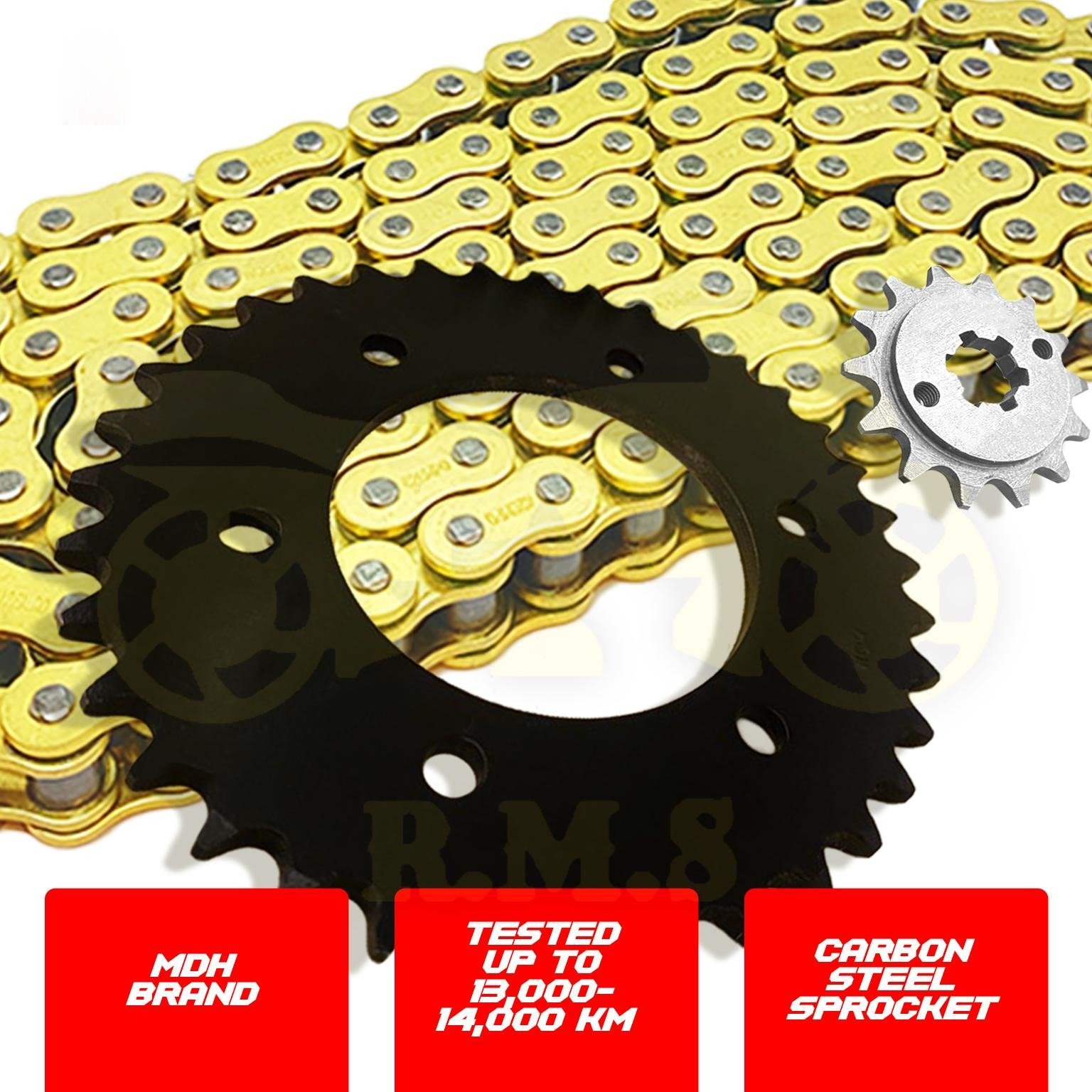 415 428 CBR150 RS150 RS VERZA RS150R RSX 150 CBR150H2 428 SPOCKET DEPAN , BELAKANG WARNA HITAM RATIO MOTOR MOTORSIKAL SPROCKET SPOKET BLACK - Image 4