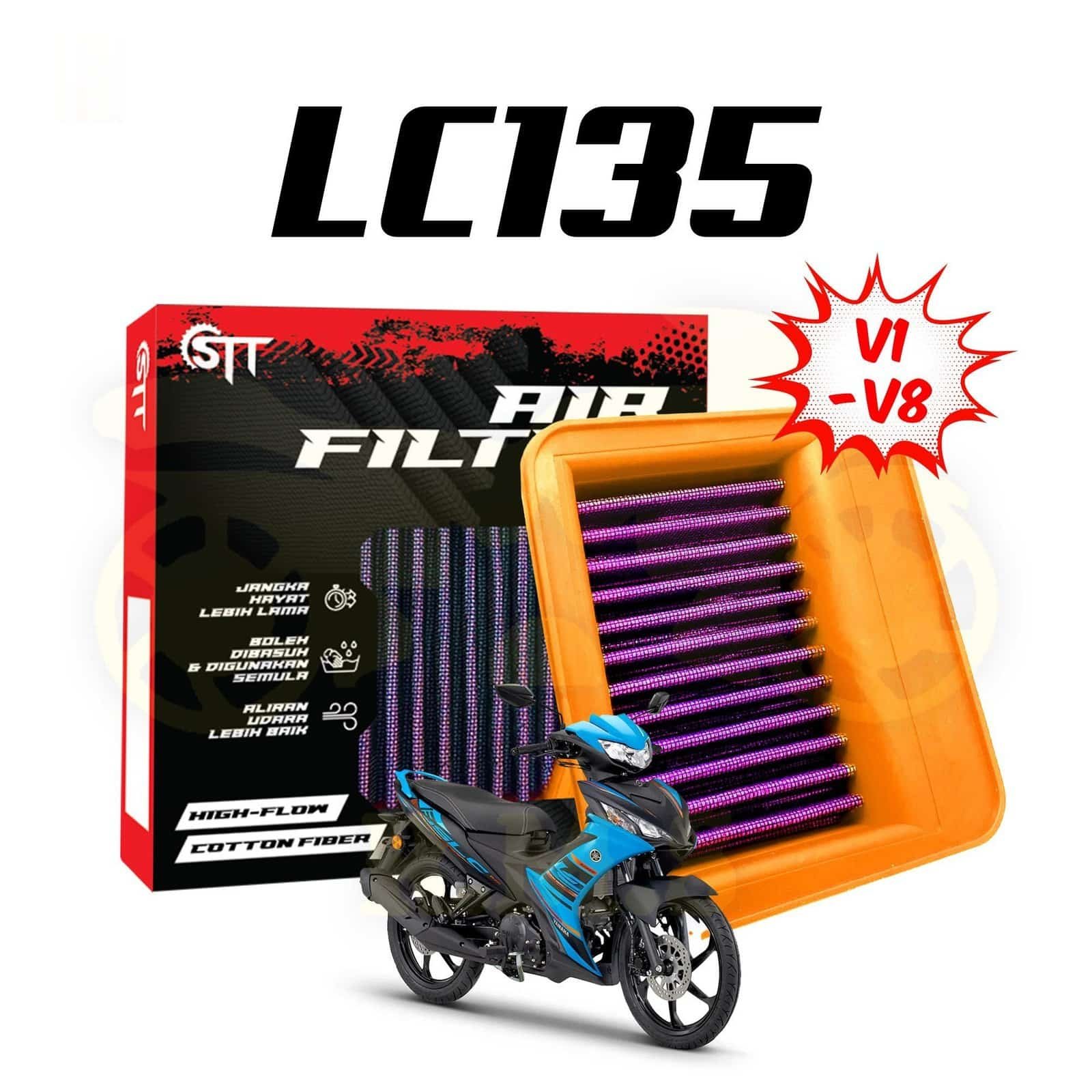 100% ORIGINAL STT air filter Y15 Y16 Y15ZR Y16ZR YSUKU LC135 V1 ~ V8 RS150 EX5 Wave 110 Wave125 MT15 R15 MT25 R25 | LC 135 RS 150 RSX150 RSX 150 CBR150R FZ150 - Image 2