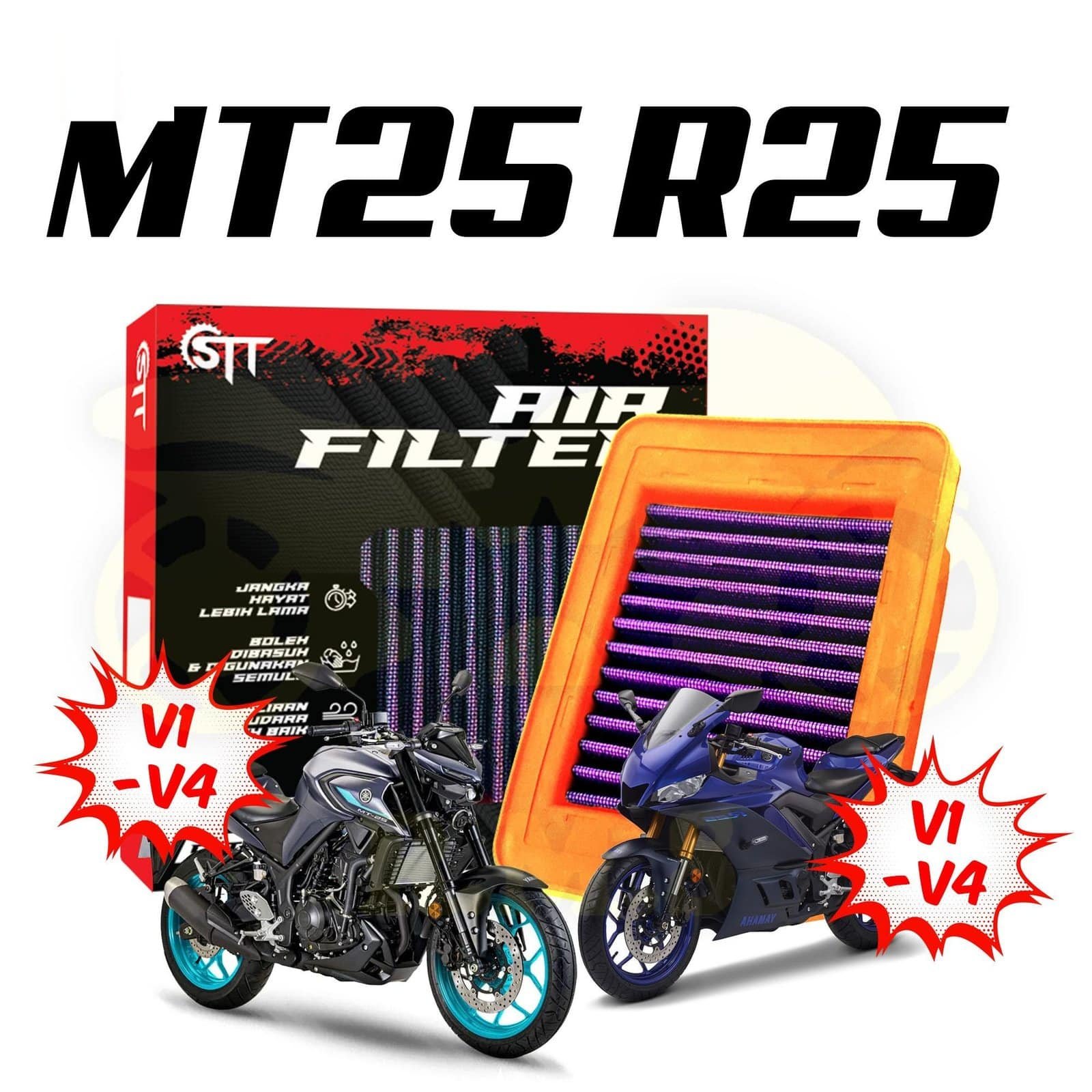 100% ORIGINAL STT air filter Y15 Y16 Y15ZR Y16ZR YSUKU LC135 V1 ~ V8 RS150 EX5 Wave 110 Wave125 MT15 R15 MT25 R25 | LC 135 RS 150 RSX150 RSX 150 CBR150R FZ150 - Image 4