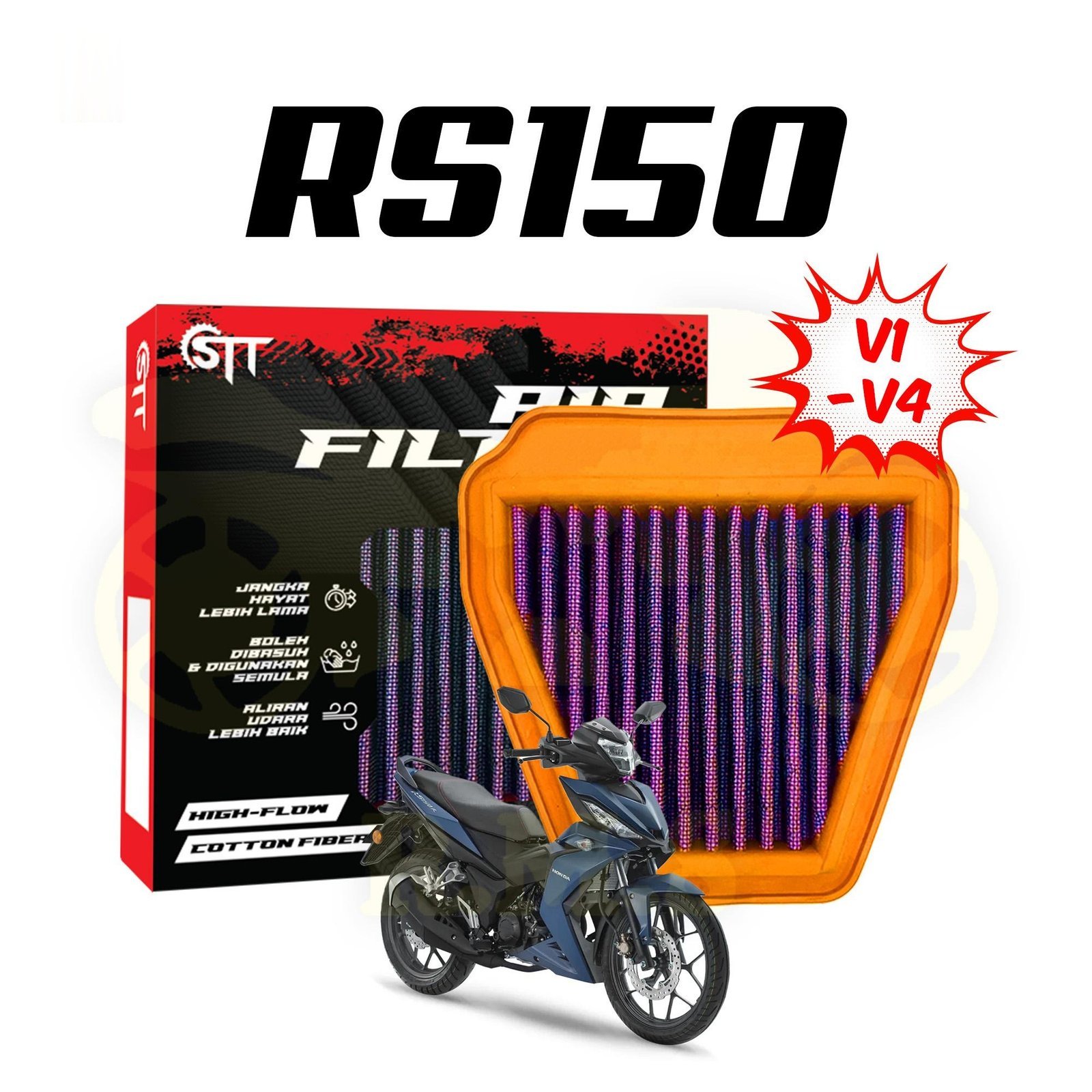 100% ORIGINAL STT air filter Y15 Y16 Y15ZR Y16ZR YSUKU LC135 V1 ~ V8 RS150 EX5 Wave 110 Wave125 MT15 R15 MT25 R25 | LC 135 RS 150 RSX150 RSX 150 CBR150R FZ150 - Image 5