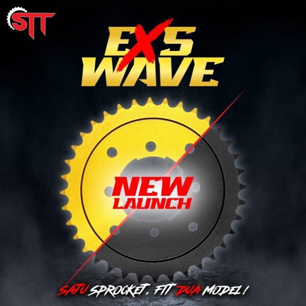 415 Penuh / 428 STT & MDH sprocket EX5 / WAVE100 / EX5 FI / WAVE110 / WAVE125 / DASH125 / FUTURE 125 Spocket Spoket Motor Motorsikal GOLD Hitam Black Ratio