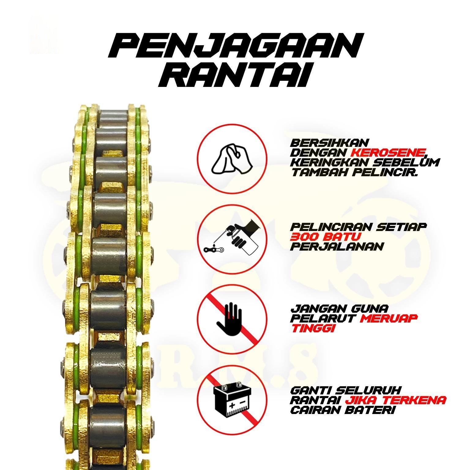 STT 428 Racing Sprocket Set Gold + Heavy Duty purple O-Ring Gold Chain Combo LC135 V1 ~ V8 LC Y125ZR RXZ Y110 Y100 Y75 Y80 SRL110 SRL LAGENDA spocket ratio spec japan - Image 5